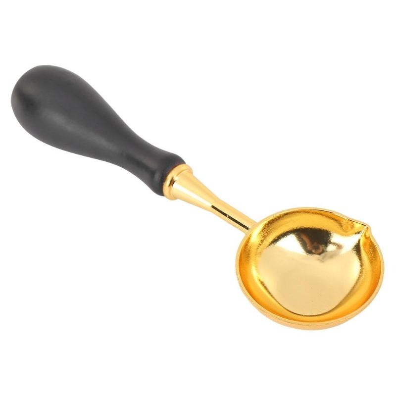 Candle Furnace/Spoon Tool Vintage Stamp Wax Seal Beads Sticks Warmer Wax Melting Glue Furnace Stove Pot For Wax Seal Stamp: wax spoon 2
