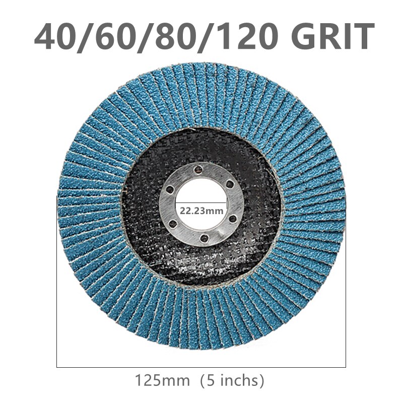 Versery Fächerscheiben 115/125 mm Winkelschleifer Schleifscheiben Körnung 40/60/80/120 Schleifscheiben Klingen für Edelstahl Eisen