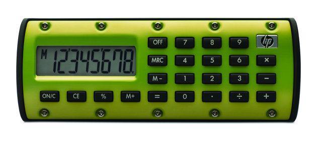 Mini calculadora Hp Quick Calc portátil, calculadora pequeña con imán Led de bolsillo para estudiantes: Light green