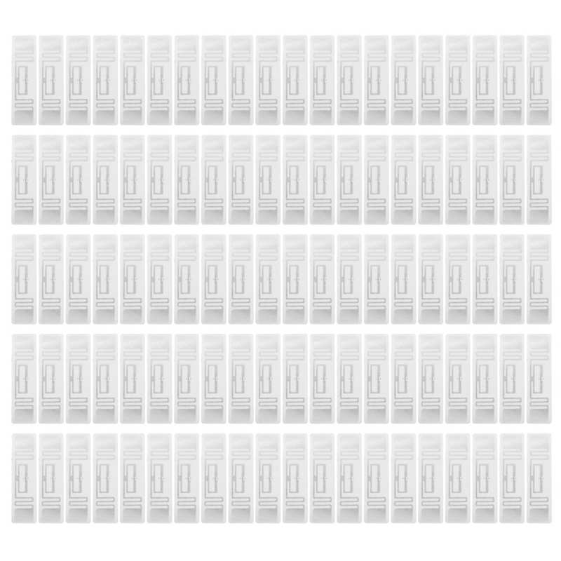 100pcs UHF RFID Labels 860-960MHz UR108 Chip Reusable Electronic Tag for Assets Management 73x20mm complies with EPC Class1 Gen2