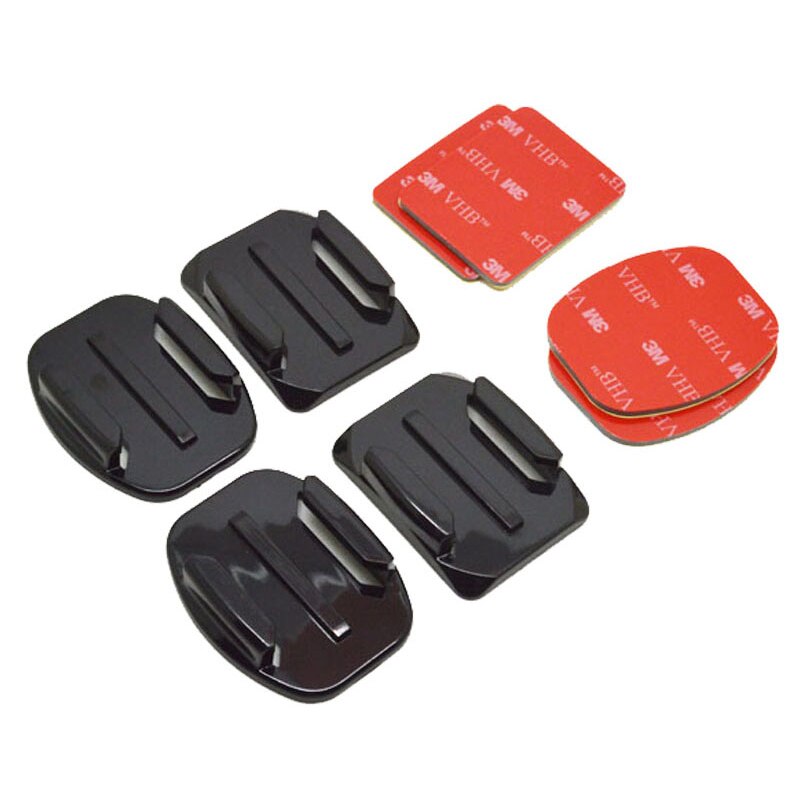 2x Flat 2x Curved Mounts 4x 3M Adhesive pads for GoPro Hero 5 4 3 2 SJCAM SJ4000 SJ5000 SJ5000x EKEN H9 Xiaomi Yi Action camera
