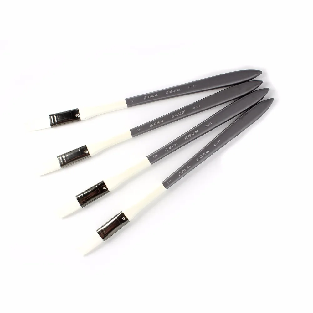 4-delige 1/2 "borstels olieverfborstel graffiti aquarel penseel kunstmateriaal gereedschapset voor acryl schrobborstel