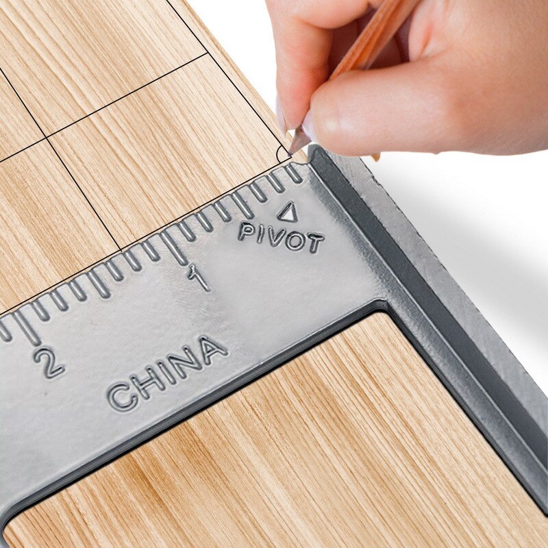 Triangle Ruler 90 Degree Thickening Angle Rule Aluminum Alloy Carpenter Measurement Square Ruler Layout Tool Measurement Tool