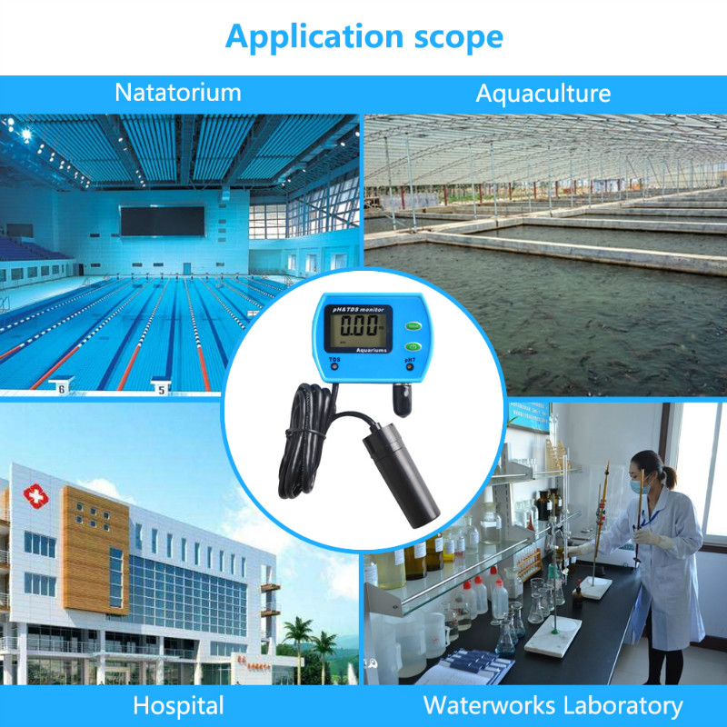 Yieryi 2 in 1 Tester Multi-parameter Good Water Monitor pH TDS Meter Multiparameter Water Analyzer