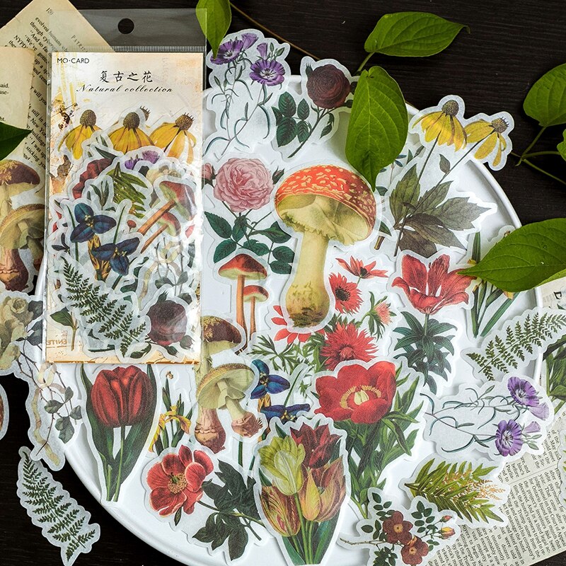 12 set/1 lot Stationery Stickers Paper Natural leaves Diary Planner Decorative Mobile Stickers Scrapbooking DIY Craft Stickers: FuGuZhiHua