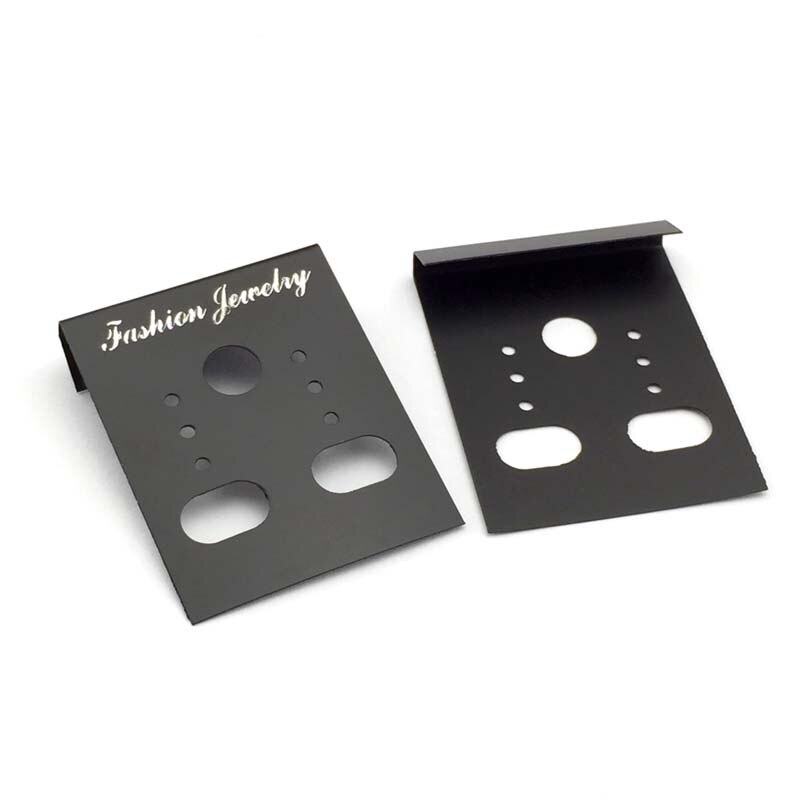 Zeroup 50 stk plast øreringe ørestikker kroge emballage display tag kort forsyninger til smykker 29 x 38mm: Sort