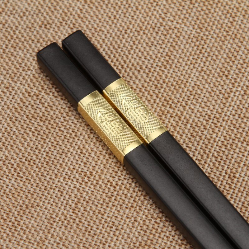 Baguettes de cuisine de Style chinois, 10 paires, baguettes de table en alliage, traiteur de Sushi antidérapant, ustensiles de cuisine ménagers, Baguette Hashi: 24A