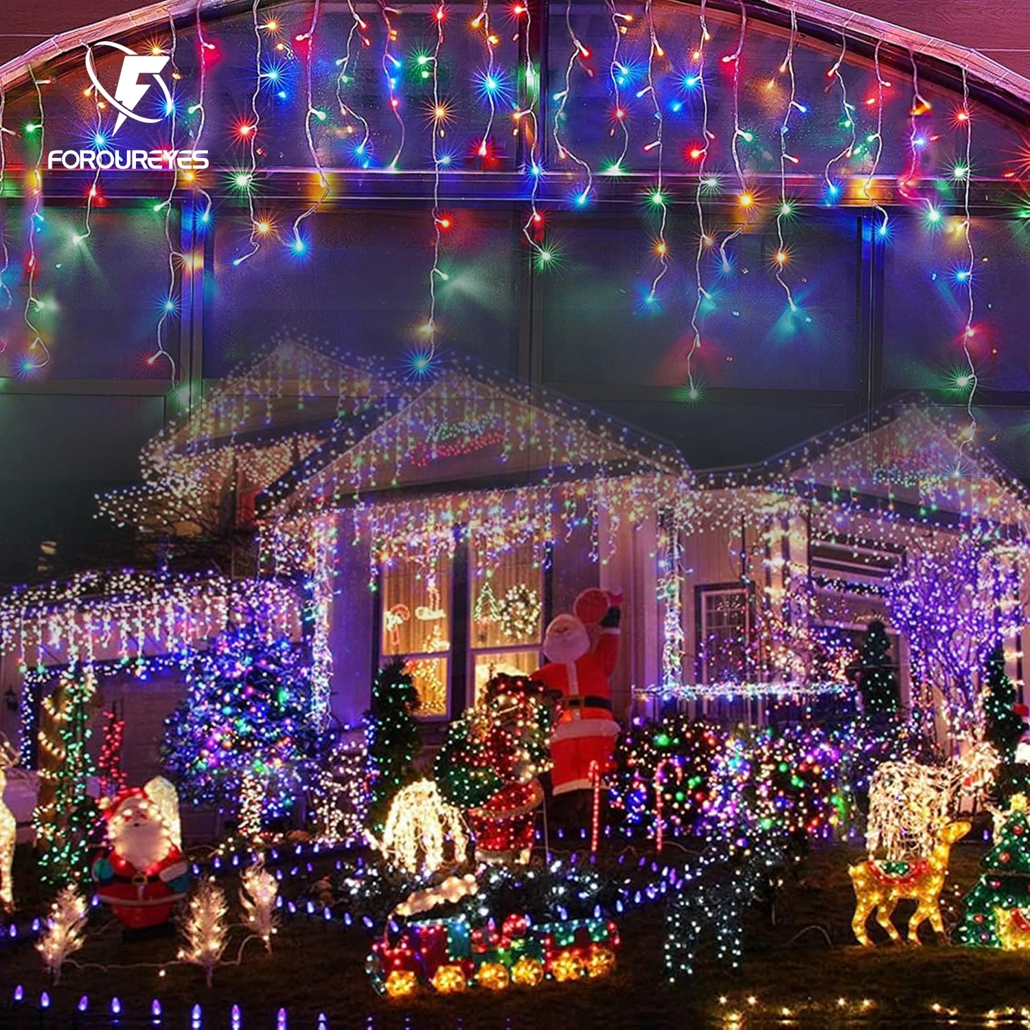 LED-Eiszapfen-Lichterkette für den Außenbereich, wasserdicht, weihnachtlich, dekorativ, 8 Modi, Urlaubsbeleuchtung für Garten, Traufe, Feen-LED-Eiszapfen-Lichter