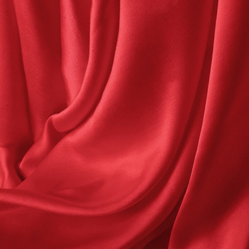 CF704 Solid Red Luxury Shiny Fabric For Dress Uniform Suit Coat Chinese Qipao 100% Cotton Satin Handmade Diy Fabrics