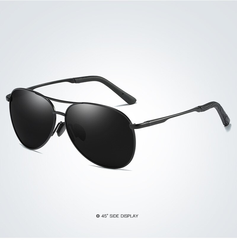 Sunglasses Fishing Driving Sunglasses Brand Men UV400 Polarized Square Metal Frame Male Sun Glasses