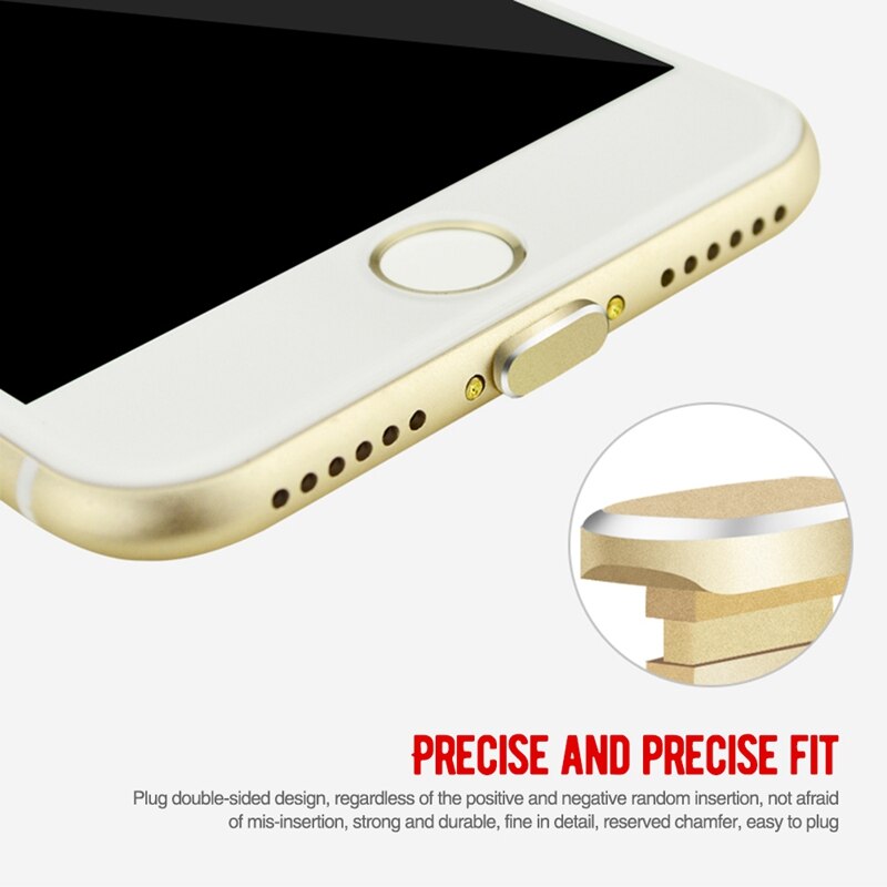 Tapón antipolvo para auriculares para iPhone 7, 6, 8, 6s Plus, 5S, SE, 5, puerto de carga, tapón anti polvo para iPad Air 2, cubierta de tapón para iPod Touch