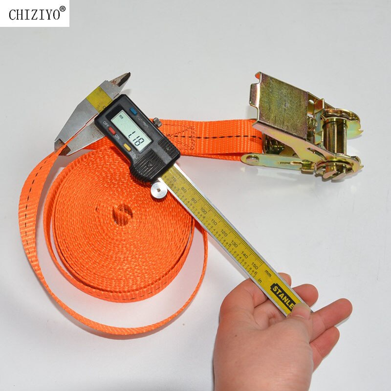 25mm x 3m Ratchet Tensioner Loop Lashing Straps Heavy Duty Ratchet Webbing Cargo For Cargo Trunk Wood Binding Strap
