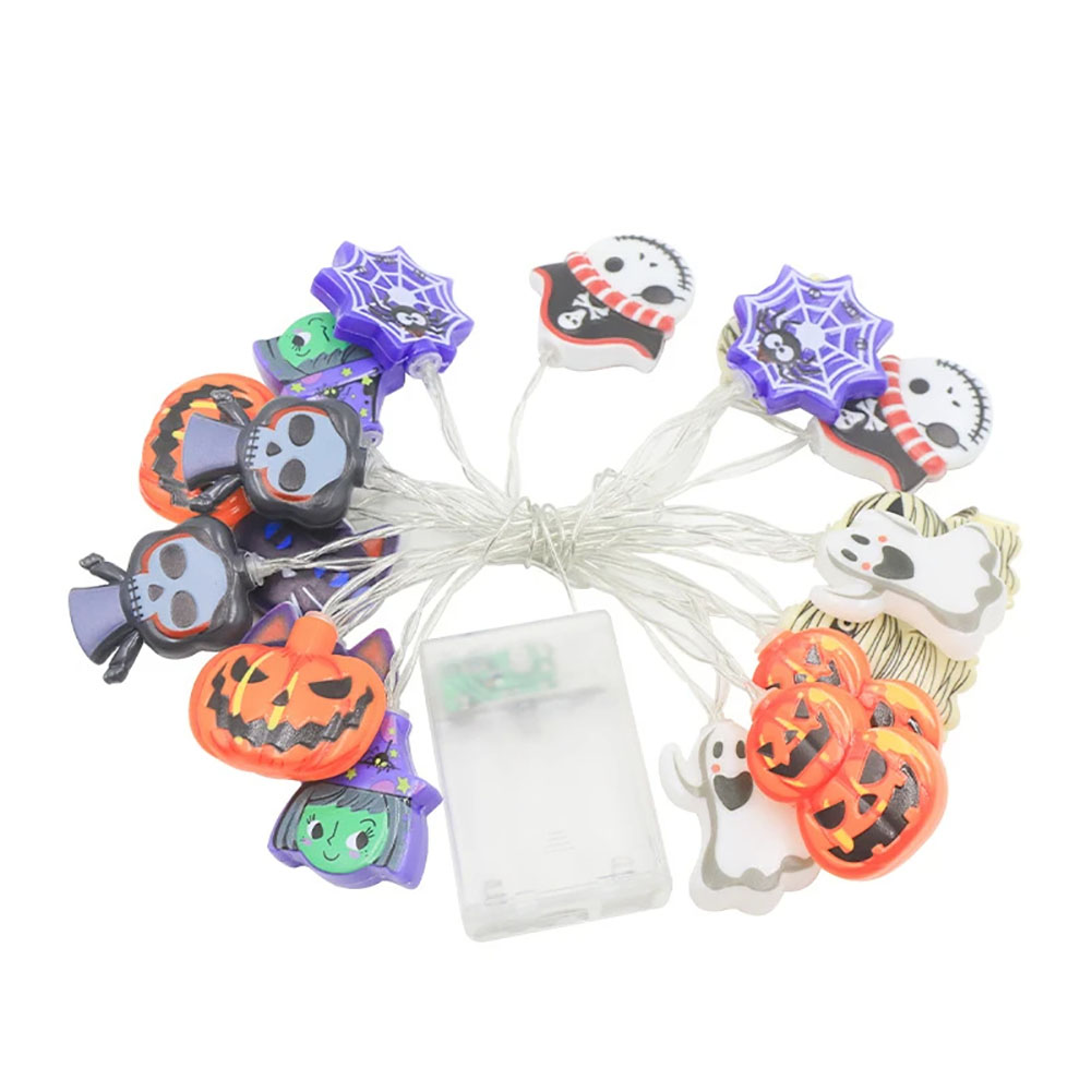 Halloween decoratie LED-lichtslingers, pompoen Ghost spinnenweb hanglamp, thuis buiten lantaarn rekwisieten