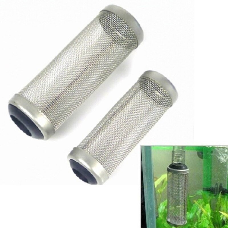 1 Pcs Rvs Filter Voor Aquarium Garnalen Cilinder Aquarium Filter Voor Aquarium Netto Mesh Accessoires Vis