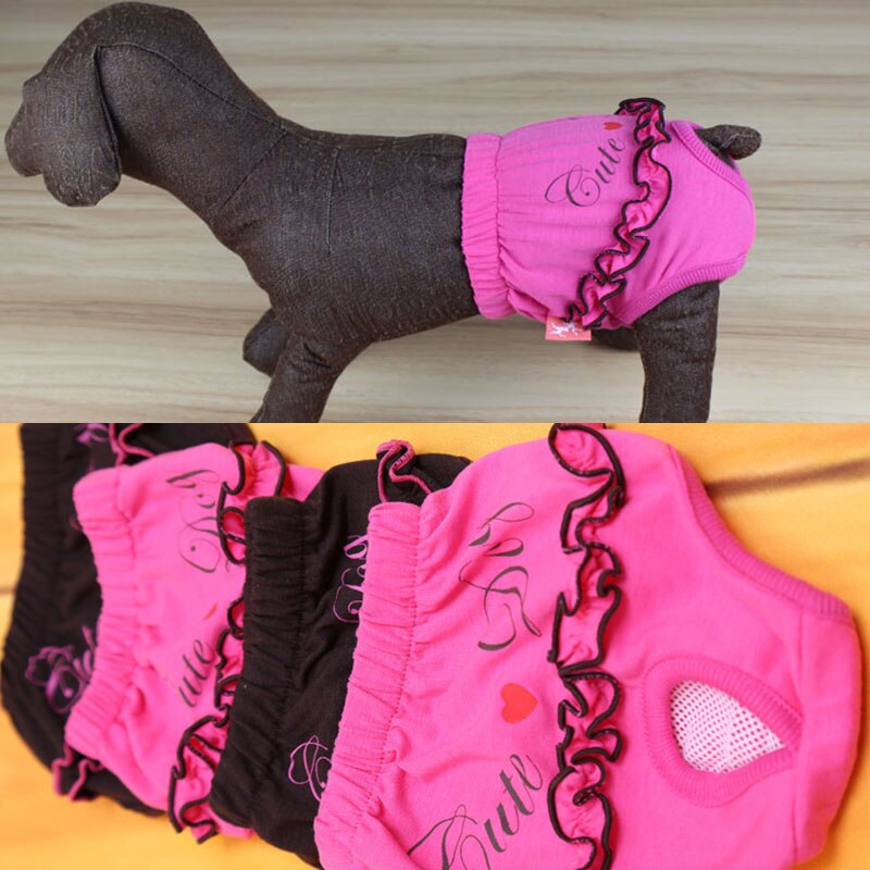Cute Pink Soft Dog Physical Pant Dog Panties Lovely Puppy Pet Shorts Breathable Dog Underwear Dog Diapers Pet Physical