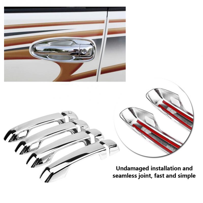 8 Stuks Zilver Chrome Auto Chroom Galvaniseren Deurgreep Cover Trim Voor Toyota Land Cruiser Prado Auto styling