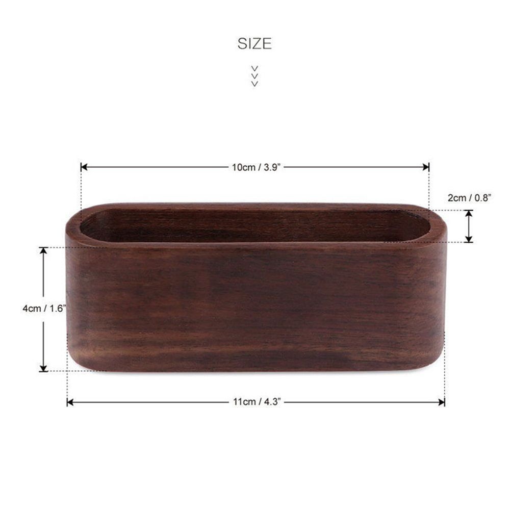 Wooden Desk Organizer Business Card Holder Display Device Card Stand Yellow