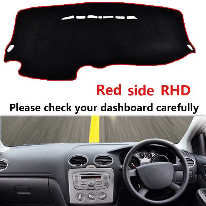 Fit For Ford Focus 2 MK2 2005-2007 Dashboard Cover Dashmat Dash Mat Pad Sun Shade Dash Board Cove: RHD Red Side