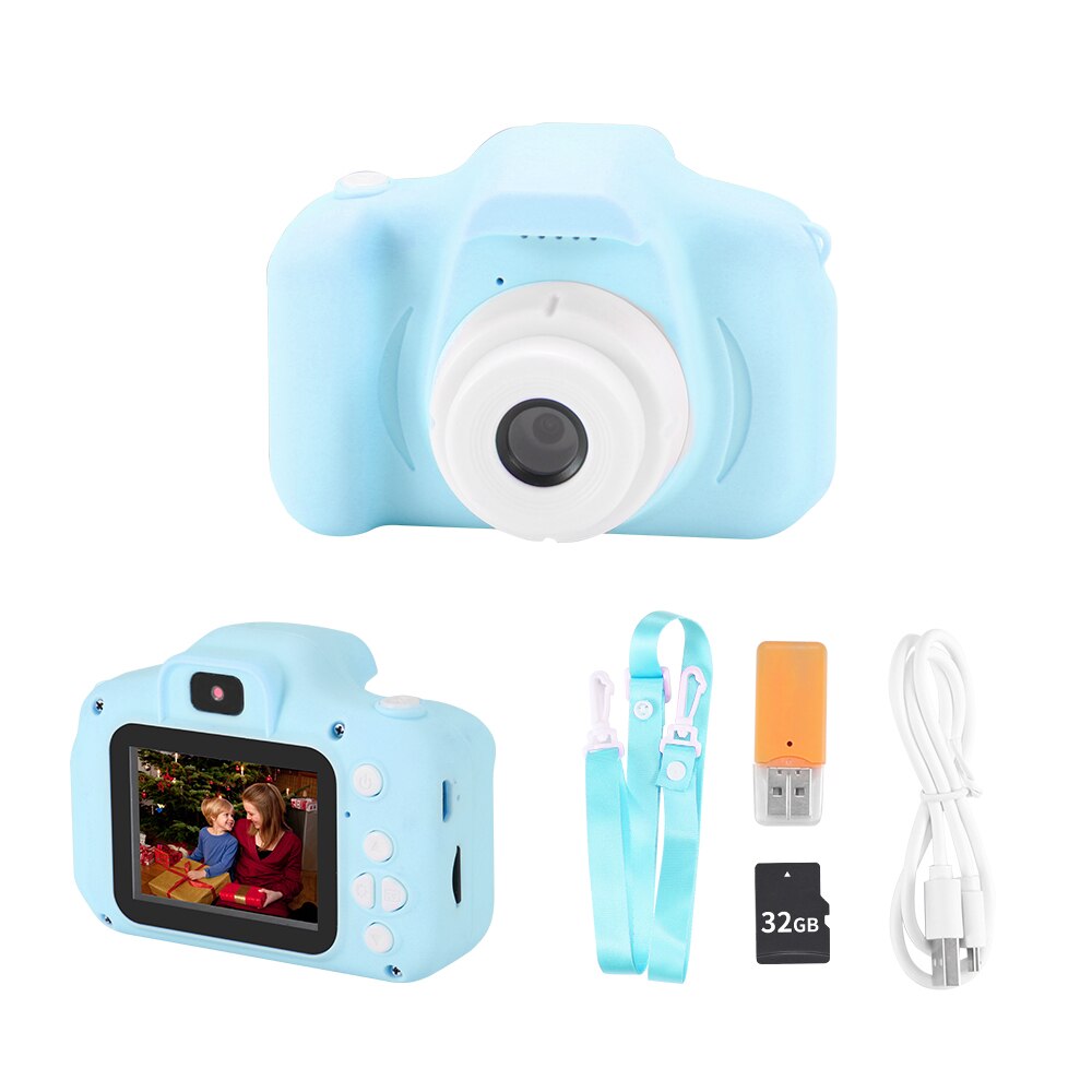 Minicámara Digital recargable con pantalla HD de 2 pulgadas para niños, bonita cámara de dibujos animados, juguete para exteriores, accesorios de fotografía, de cumpleaños