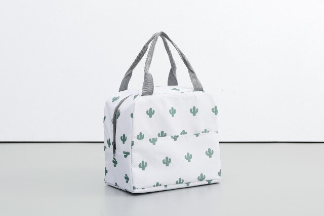 Przenośna torba na Lunch nowa izolacja termiczna pudełko na Lunch Tote Cooler torebka torba Bento pojemnik na obiad śniadaniówka do przechowywania: 093-White