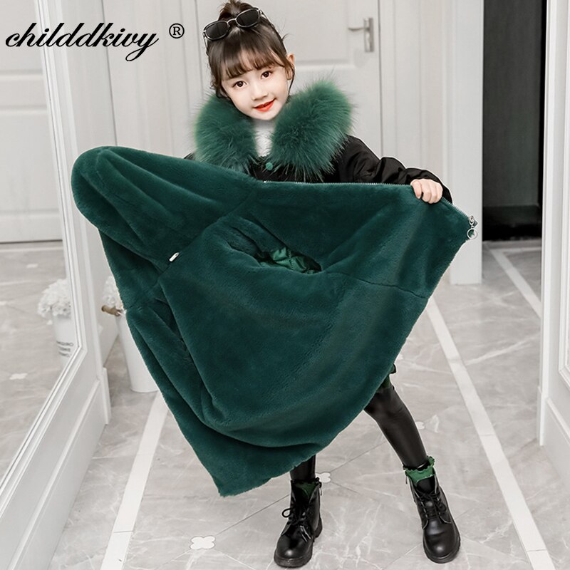 Fille hiver veste vêtements pour enfants garçon coton manteau épaissir peluche filles coton rembourré veste enfants parcs pour filles