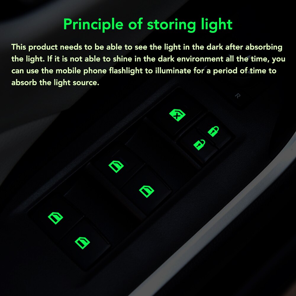 Car sticker Car window switch Luminous For Toyota Corolla Camry RAV4 Yaris Prius Car Styling