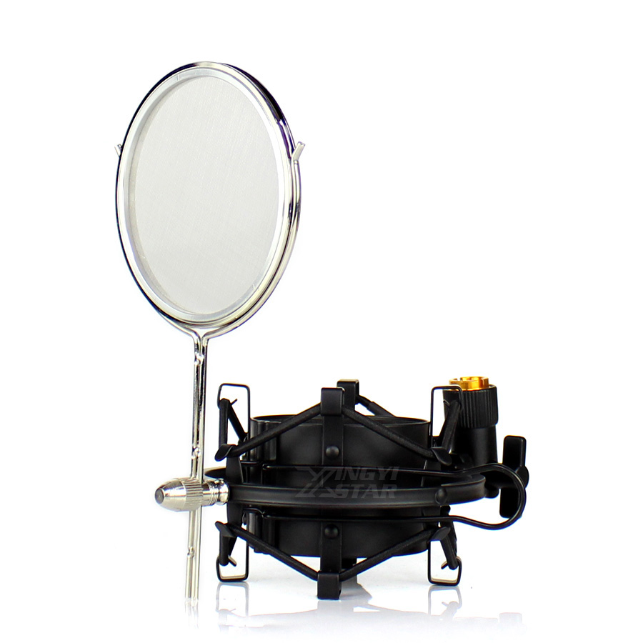 Metal Shockmount Spider Microphone Shock Mount Stand For P120 P220 P420 C314 C214 P820 Tube Condenser Mic Wind Screen Pop Filter