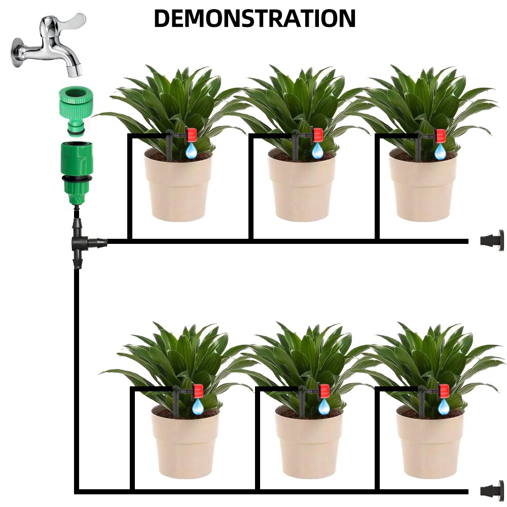 Drip Irrigation System Kit - Automatic Watering Kit With Timer, 10m
