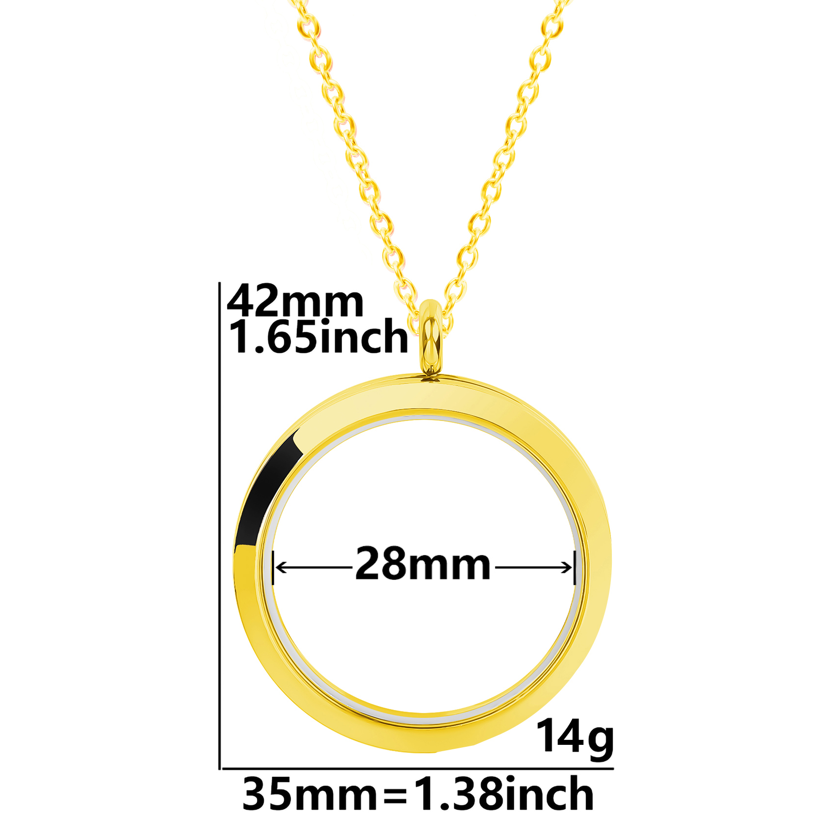 25/30Mm Ronde Glazen Medaillon Hanger Kettingen Voor Vrouwen Mannen Accessoires Lange Ketting Hals Rvs Ketting Medaillons sieraden