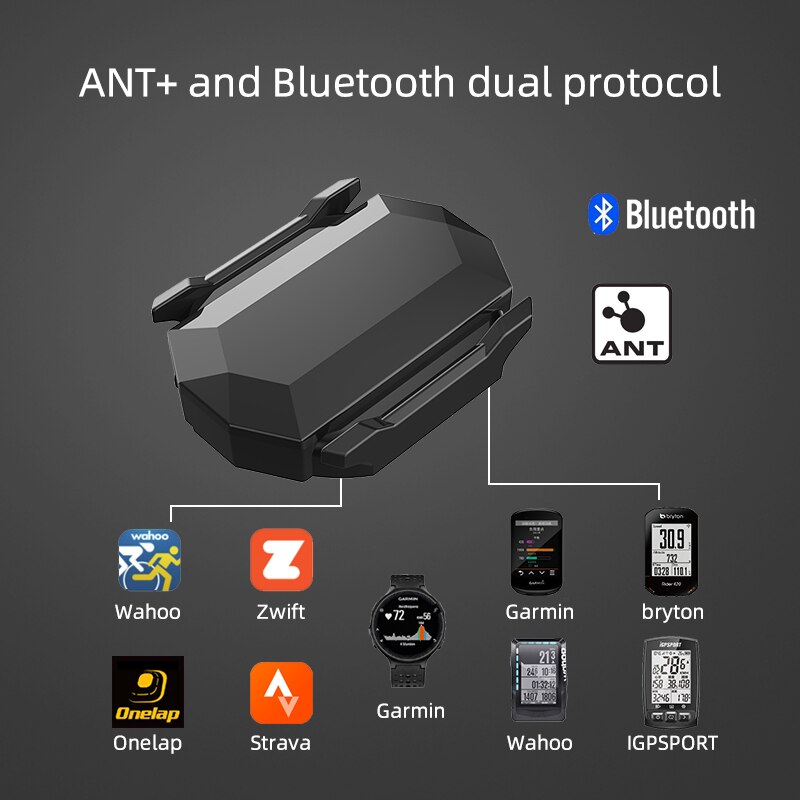 ThinkRider ANT+ Speed and Cadence Dual sensor Computer speedometer bike speed and cadence Suitable for iGPSPORT bryton Zwift