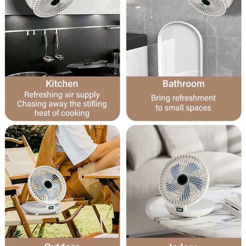 Ventilador de cocina de doble uso para el hogar, ventilador pequeño con carga USB, silencioso, de viento grande, de escritorio, Mini ventiladores eléctricos portátiles