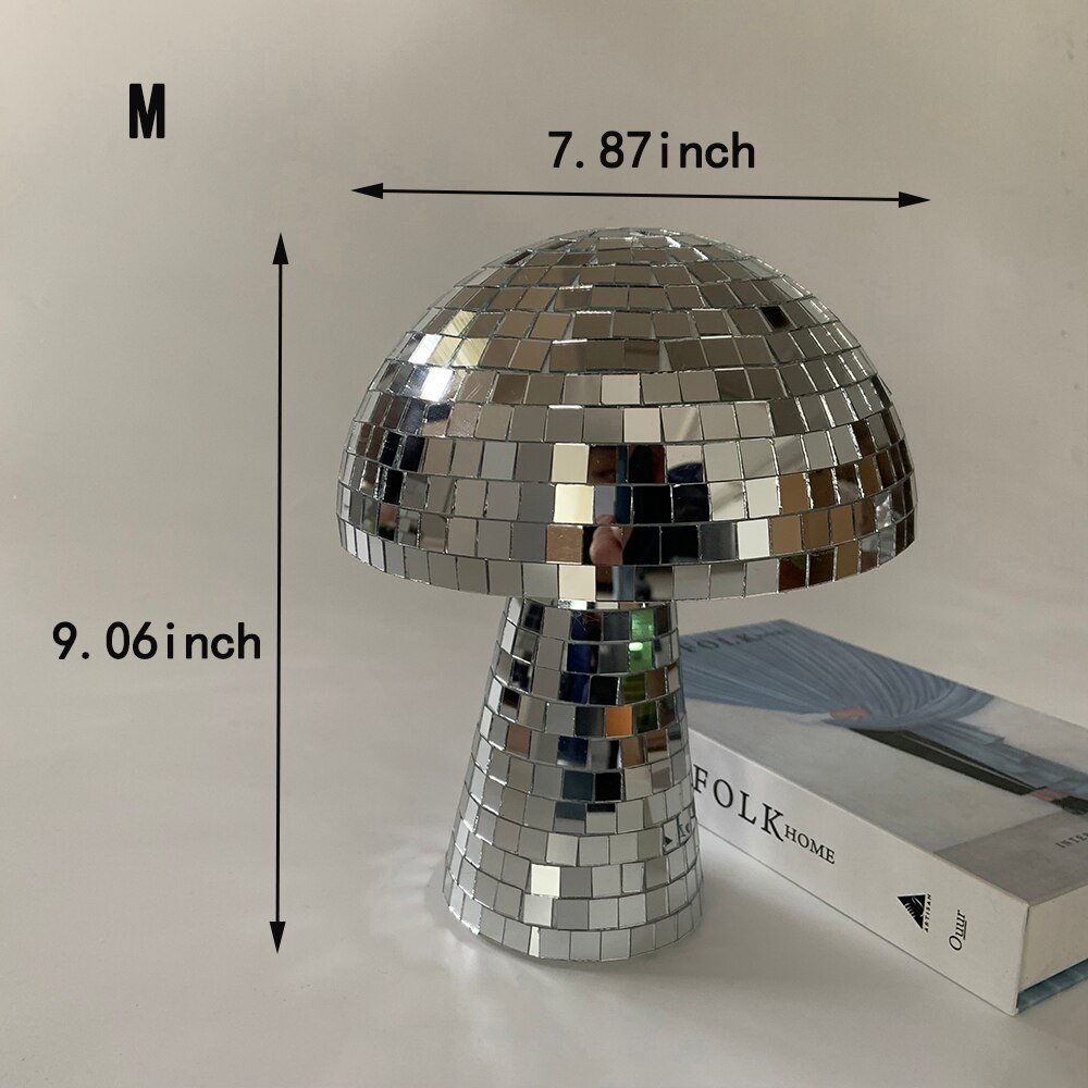 Disco Champignon Boule Champignon Rétro Boule Disco Mur Fenêtre Décoration De Bureau Enterrement De Vie De Jeune Fille, Fête D&#39;anniversaire, Douche Nuptiale: 1 Pcs M