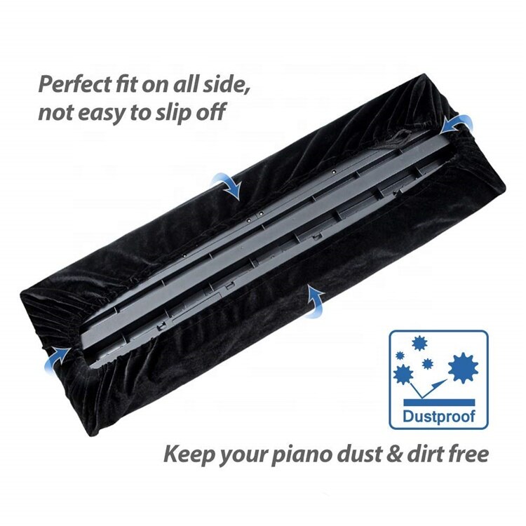 Stretchable Velvet Waterproof Digital Keyboard Duct Piano Cover