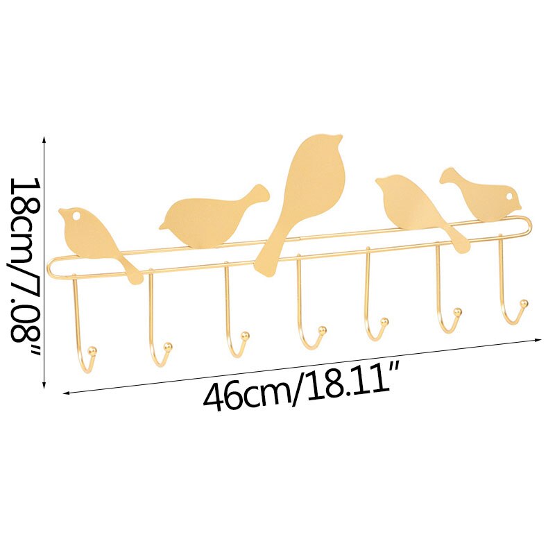 Nordic Decoration Bird Hook Key Holder Wall Shelf Key Holder Shelves For Bedroom Key Hanger Kitchen Storage Rack Hanger