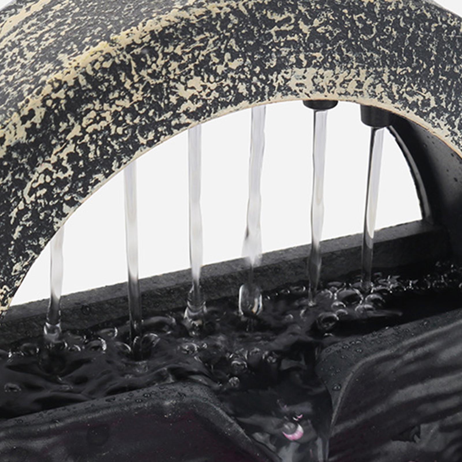 Desktop Fountain Water Flows Ornament With Led Light Decoration Ornaments Crafts Landscape Waterfall Scene Basin Home Decor