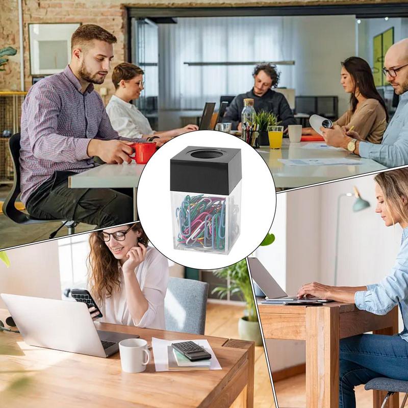 Nowy Organizer na Spinacze Biurowe Magnetyczny Pojemnik na Spinacze Biurowe Organizer na Spinacze Biurowe Porta Klipsy Dispensador