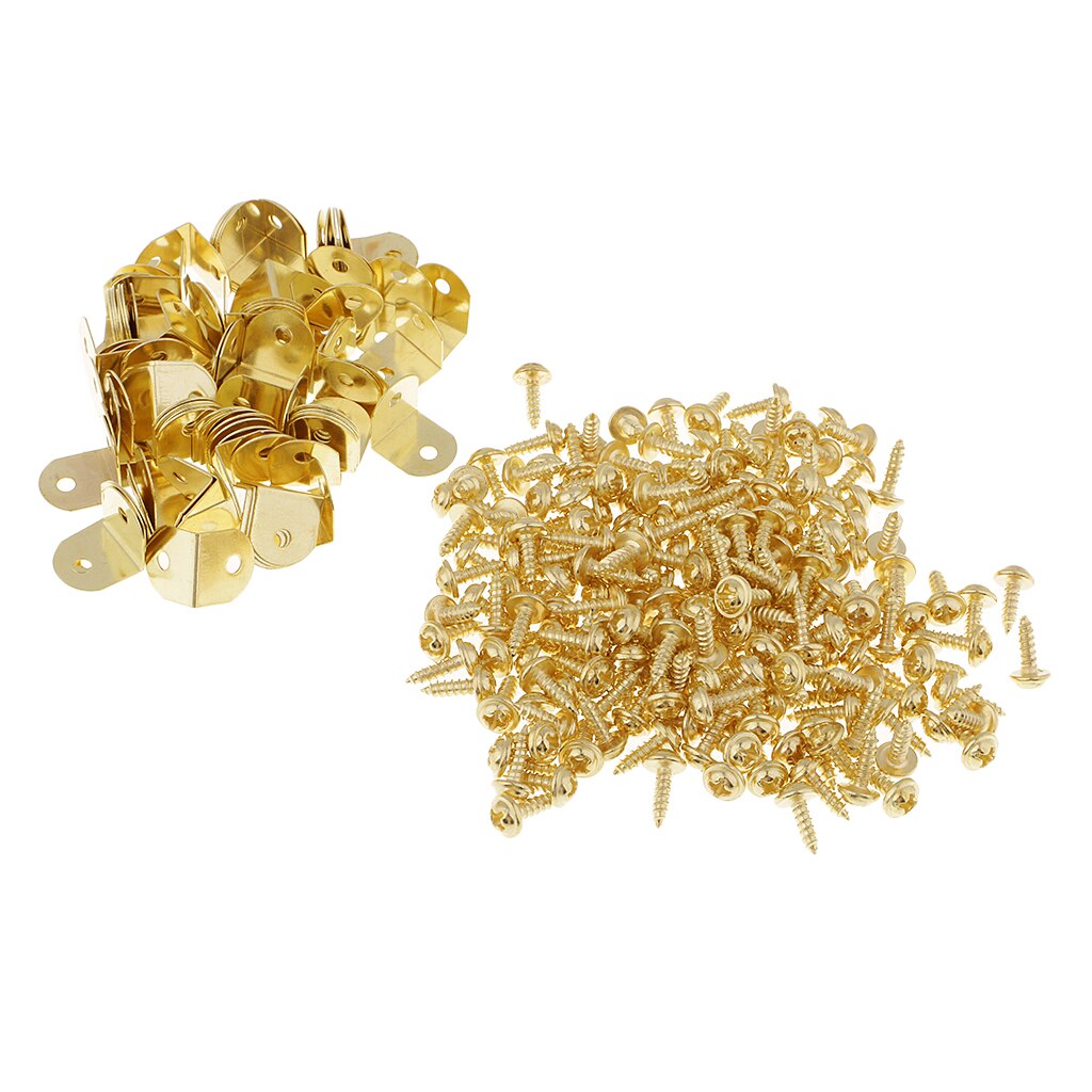 100 Pcs Mini Metal L Shape Picture Frame Braces Brackets Supports 12 X 12 Mm