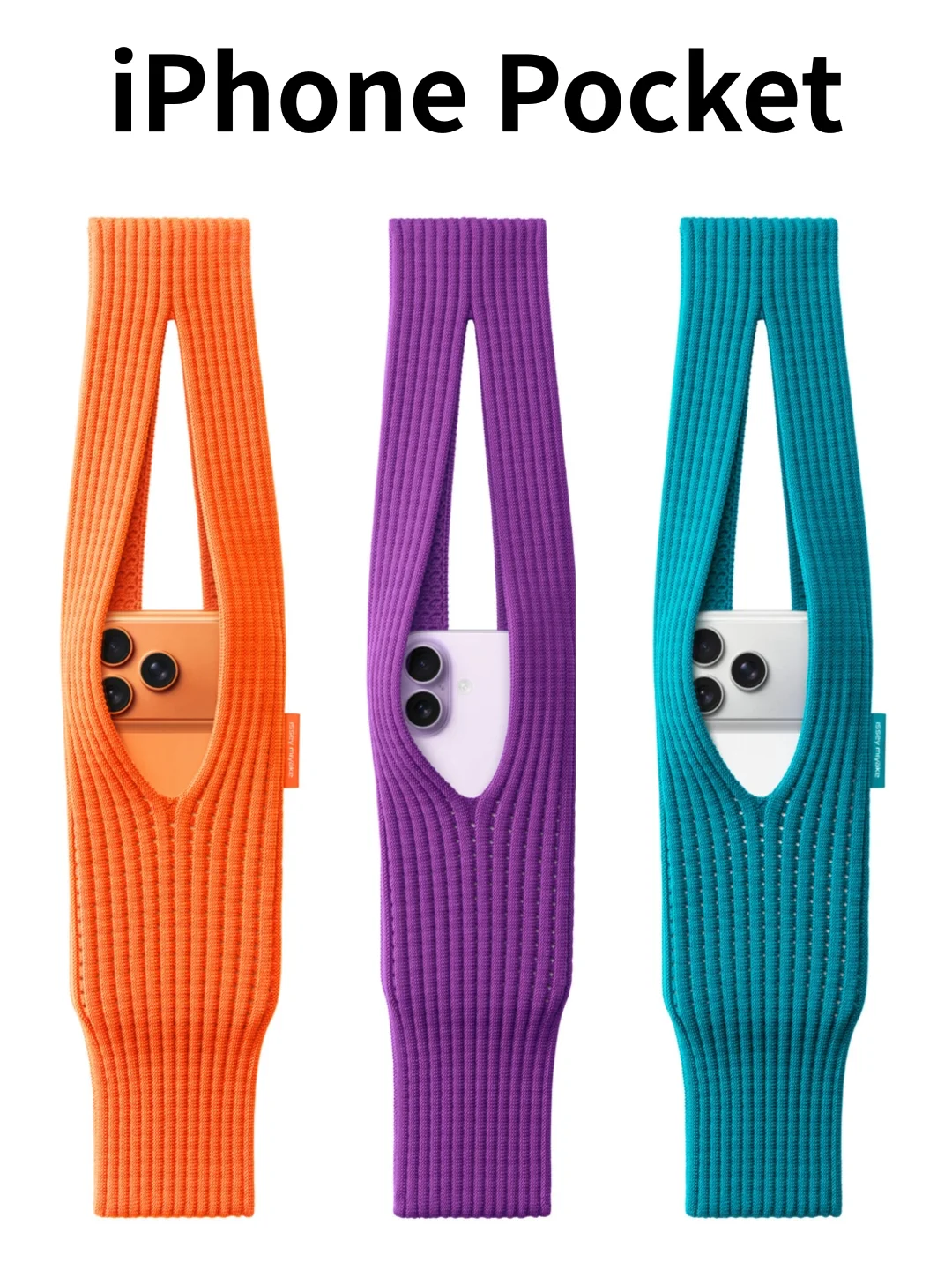 Pocket Knit Mobile Phone Bag for Apple iPhone Full Series Mini Phone Pouch Crossbody for iPhone 17 Pro/Max's Small and