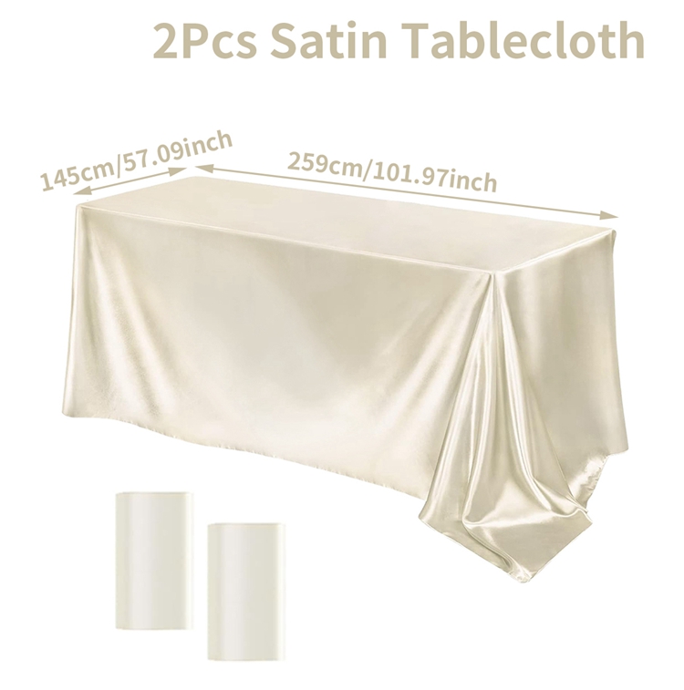 Nappe rectangulaire en Satin, brillante, lisse, blanc, rose, couleur unie, fournitures de fête de mariage, décors de Table: green