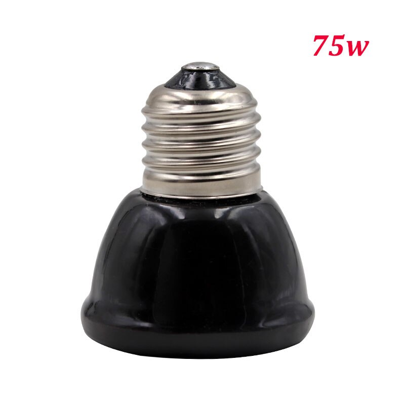 25W 50W 75W 100W lampada riscaldante per animali domestici lampadina a infrarossi in ceramica nera a infrarossi lampadina per animali domestici lampada per rettili 220-230V: 75w