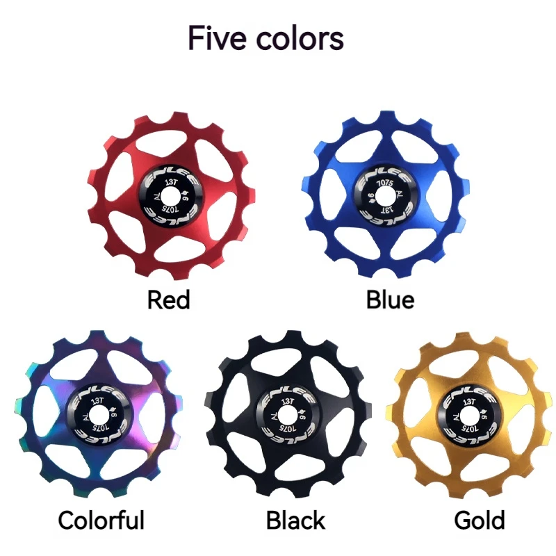 Fünf Farben Fahrrad Aluminium Legierung führen Rad Rolle Schaltwerk 11T 13T führen MTB Keramik Lagerbier Jockey Rad für 4/5/6MM