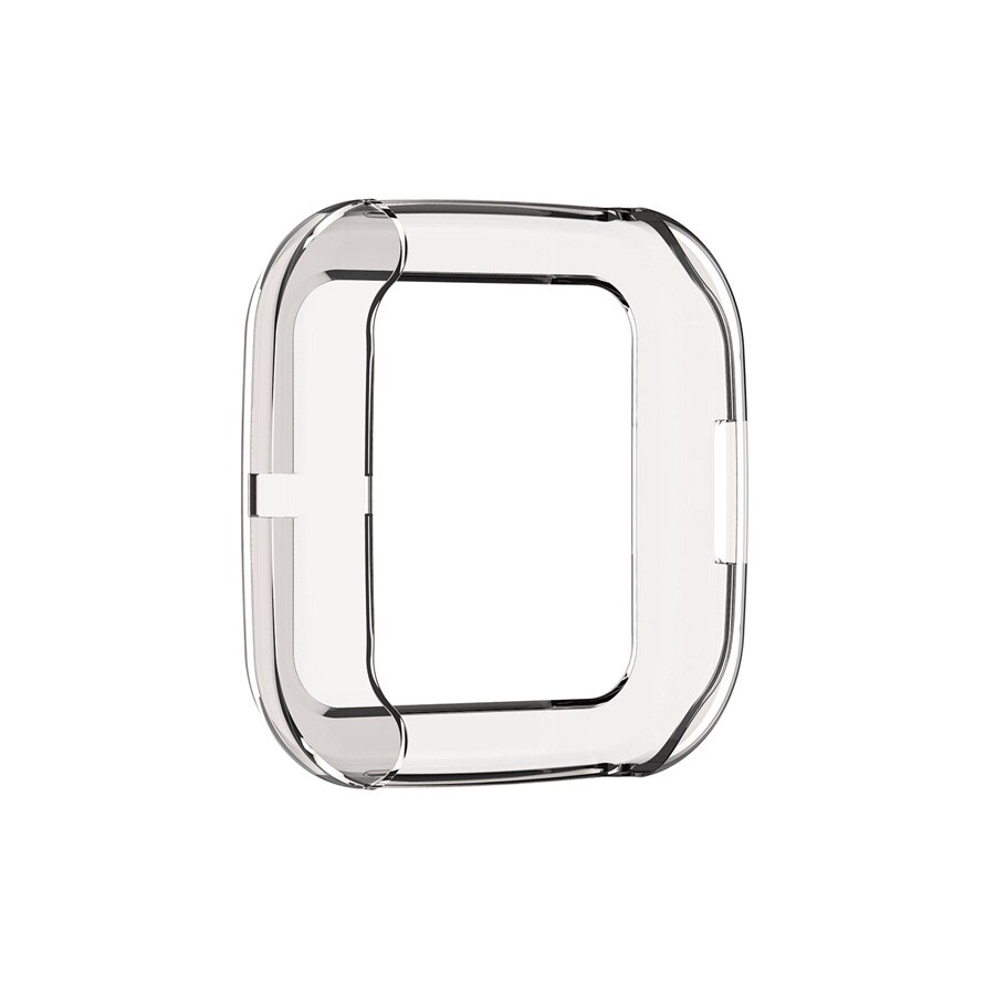 FIFATA Protective Shell For Fitbit Versa 2 Case Smart Watch Screen Protector TPU Cover For Versa2 Protection Frame Accessories: Transparent Gray 2