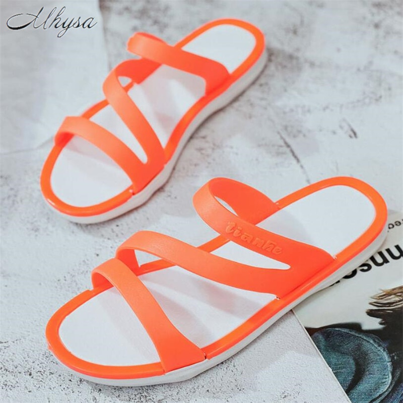 Mhysa dames slippers zomer slip on dames sandalen schoenen casual zachte leren slippers dames flats slippers schoenen