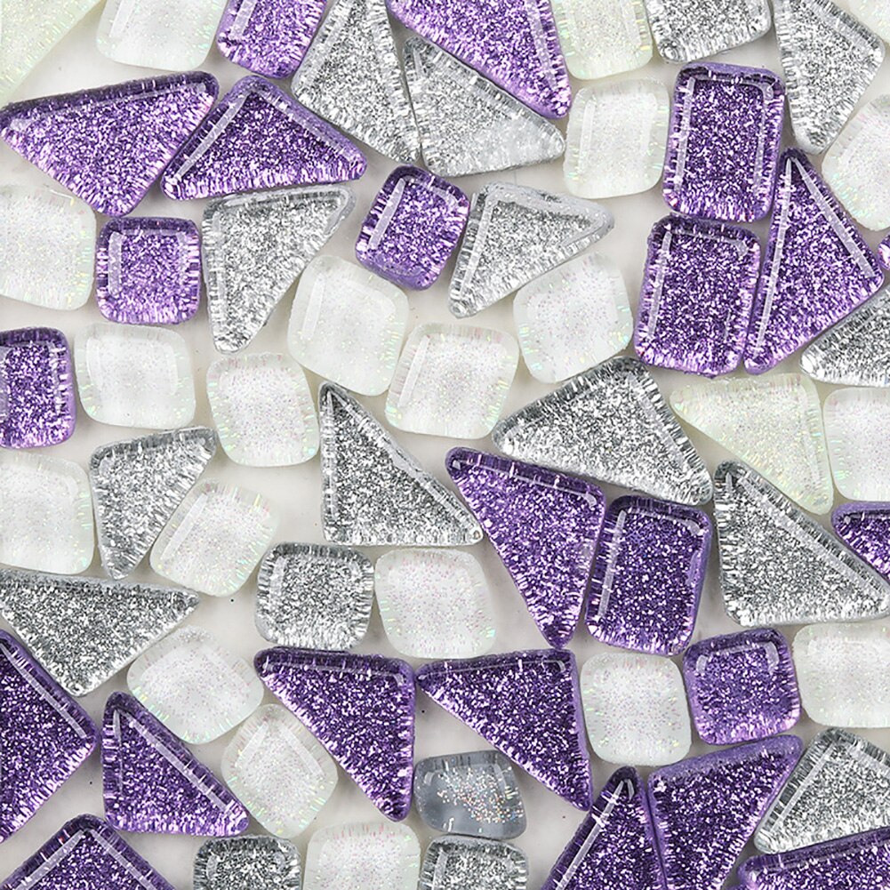 500Stck Unregelmäßige Mischte Farbe funkeln Mosaik Steine DIY Handgemachte Handwerk Wohnkultur
