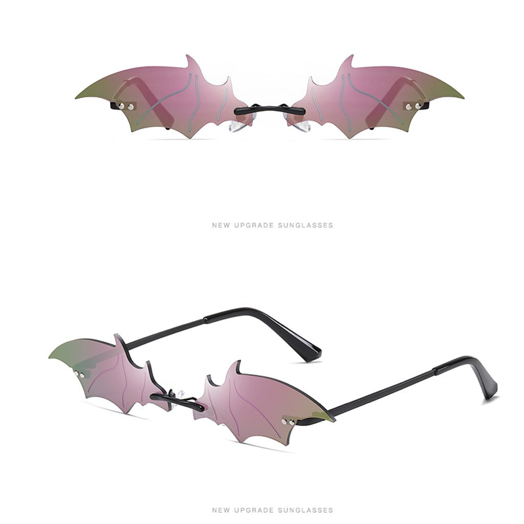 Grappige Bat Vorm Retro Zonnebril Bril Eyewear Shades Vintage Onregelmatige Unisex # PY10: A