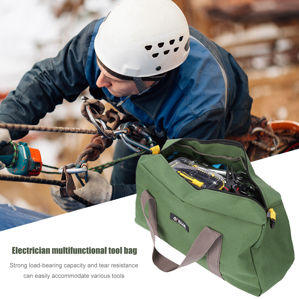 Draagbare Elektricien Gereedschapstas Multifunctionele Etui Sleutel Schroevendraaier Tang Canvas Gereedschapstas Organizer Gereedschap Opbergtas