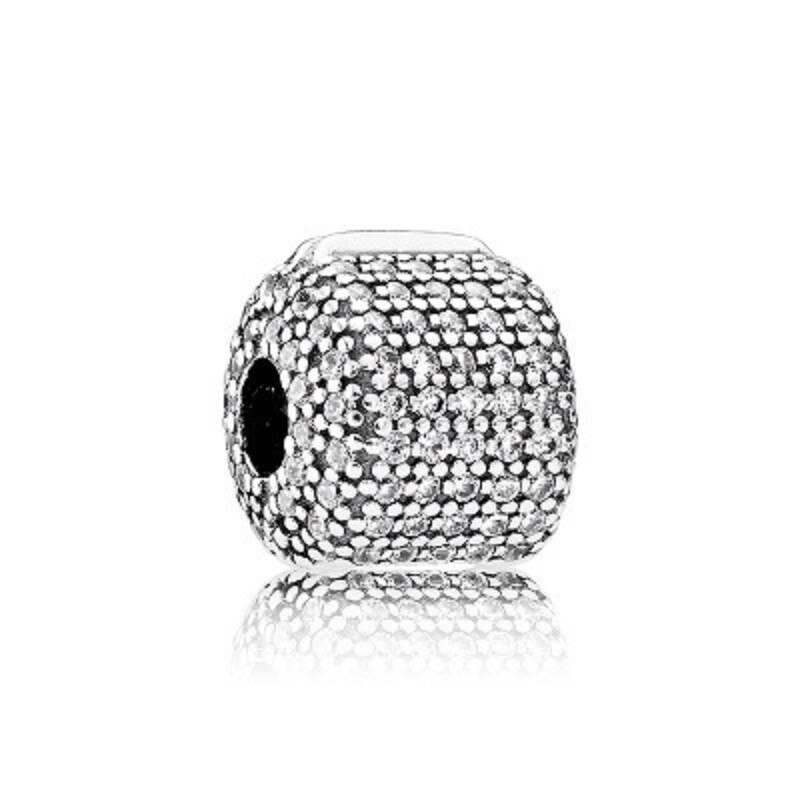 CODEDOG 925 Sterling Silver Reflexion Series Charm Clear Zircon Reflexion Beads Fit Original 3mm Bracelet Reflexion Jewelry: CMCz142-2