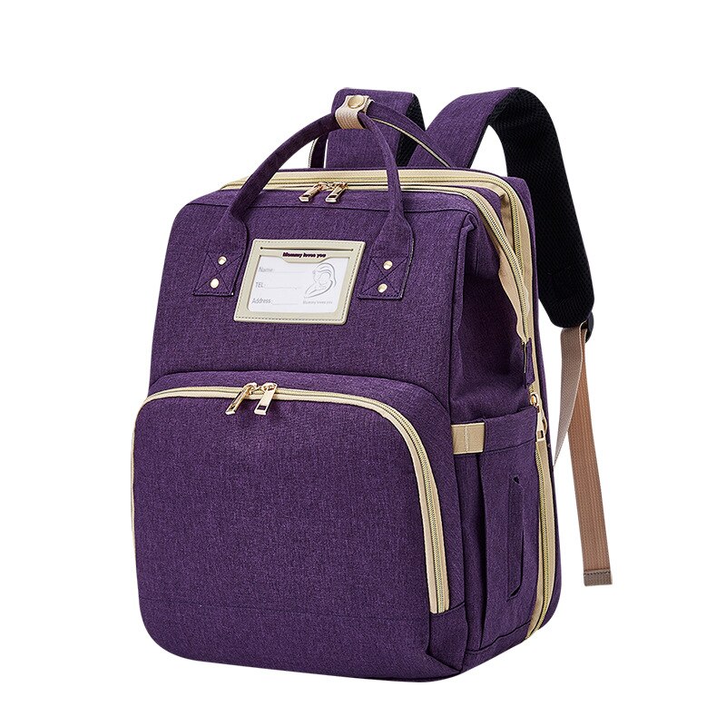 Baby Luier Tas Rugzak Waterdicht Moederschap Mummie Zak Wandelwagen Nappy Baby Tas Voor Mama Grote Capaciteit Wetbag Handtassen: purple