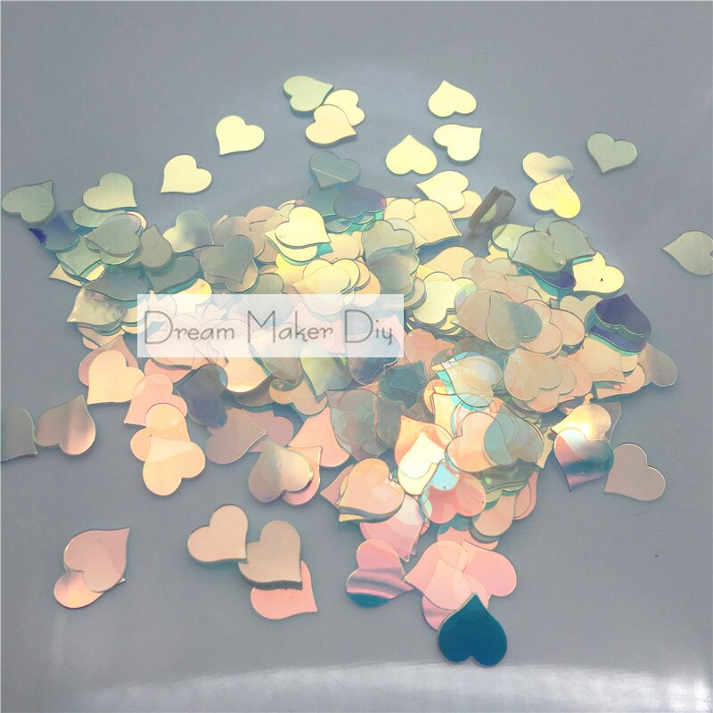 1000 stuks (25g) 6mm/8mm Transparant Hart Losse Pailletten Glitter Paillette Naaien, wedding Craft DIY Garment Accessorie Nail Beauty