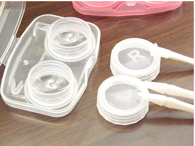 Facile à transporter Mini poche oeil étuis pour lentilles de Contact voyage lunettes yeux couleur lentille de Contact conteneur conteneur conteneur boîte: Clear